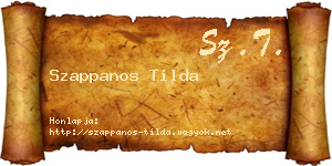 Szappanos Tilda névjegykártya